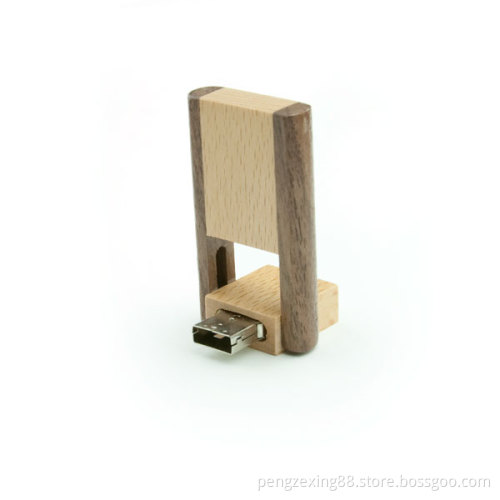 Wooden Swivel USB Flash Drive (PZW212)